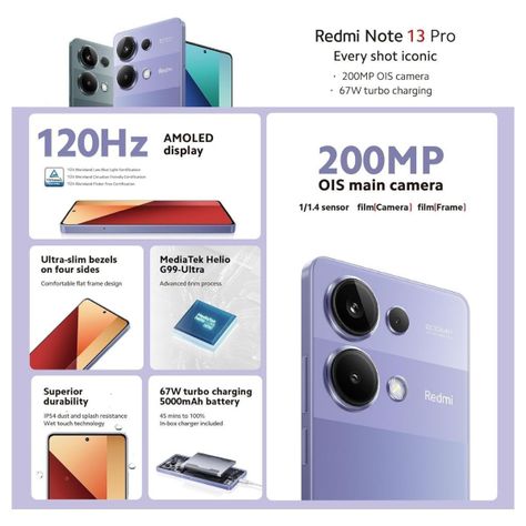Xiaomi Redmi Note 13 PRO 4G 8GB+256GB Negro-6