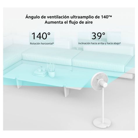 Xiaomi Ventilador Inteligente Mi Smart Standing Fan 2 EU Blanco-5