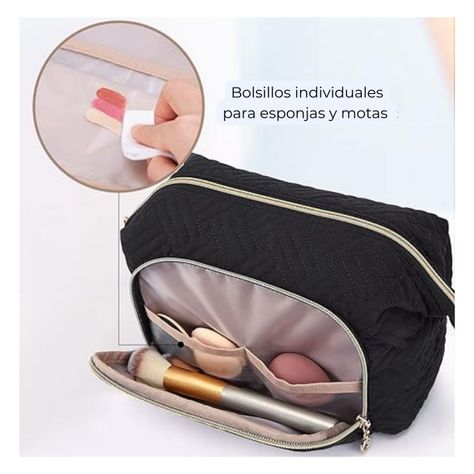 Bagsmart Estuche Cosmetiquero Tejido - Negro-4