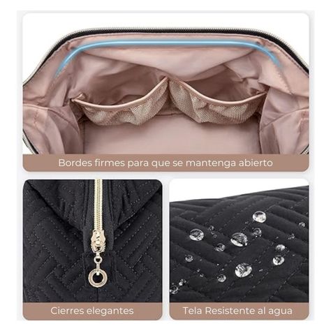 Bagsmart Estuche Cosmetiquero Tejido - Negro-7