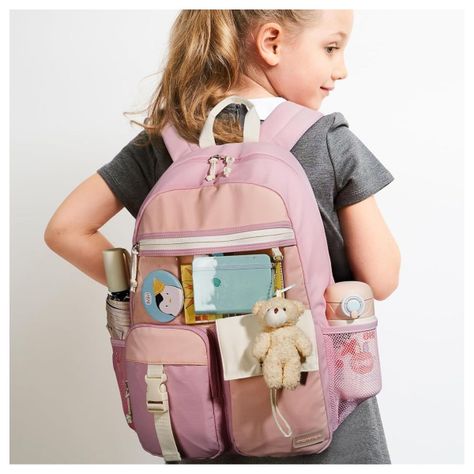 Mommore Mochila Escolar Ligera Kawaii Kids 19L - Morado-1