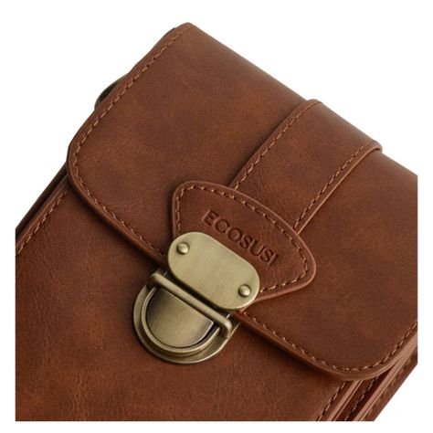Ecosusi Bolso Cruzado Vintage para Teléfono - Marrón-4
