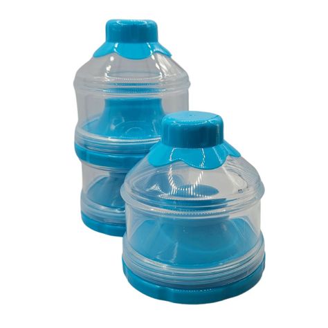 Dispensadores apilables de leche celeste - Warmly-1