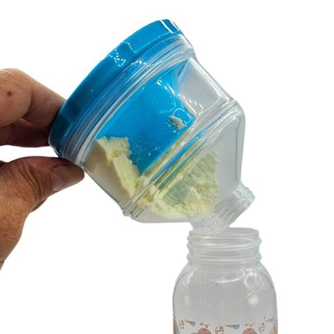 Dispensadores apilables de leche celeste - Warmly-3
