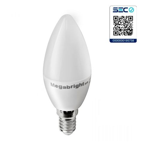 Ampolleta LED C37 VELA 5W/3000K E-14-1