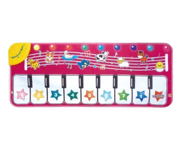 Piano Touch Musical Alfombra Rosado Bebes Niñ@s -0