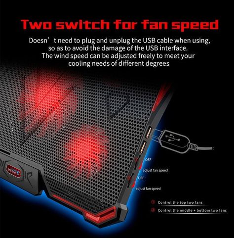 Ventilador Notebook Gamer K33-1
