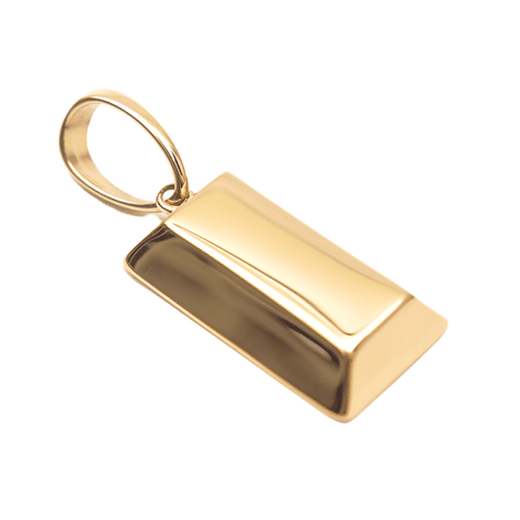 Colgante Lingote Grande Oro Laminado 18k-0