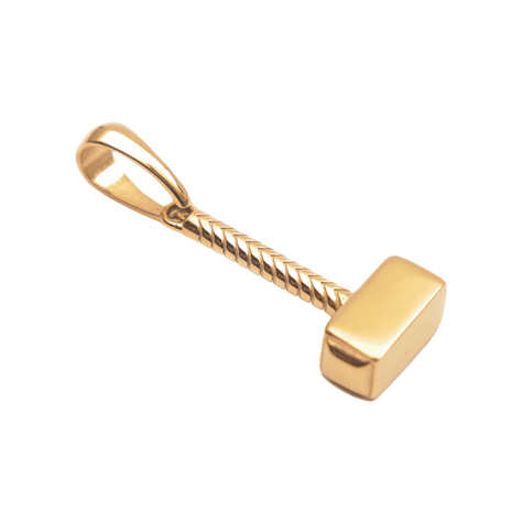 Colgante Martillo Thor Oro Laminado 18k-0