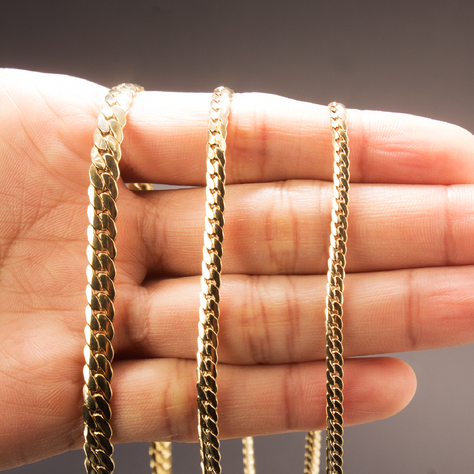 Cadena Serpiente Lisa 6mm/65cm broche cebra exclusivo zo Oro Laminado 18k-1