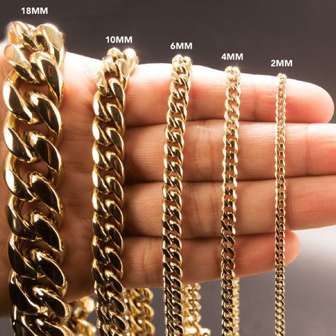 Cadena Cubana 10mm/65cm broche plano negro exclusivo ZO Oro Laminado 18k-1