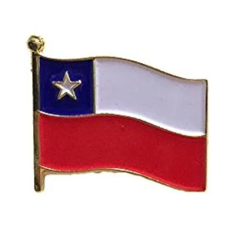 Pack 4 Piocha Pin Bandera Chilena Metálica Botón Chile-2