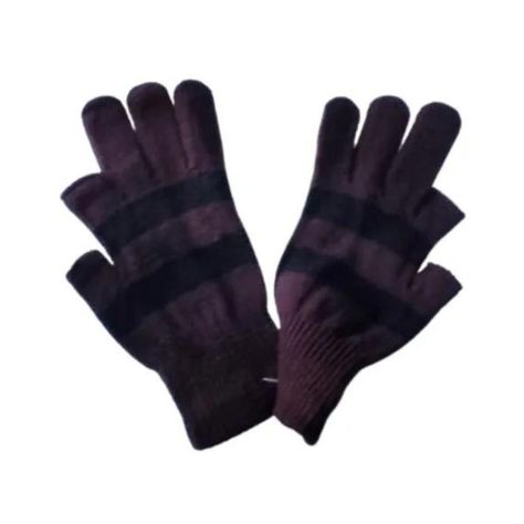Guantes De Invierno Lana Sin Dedos Pulgar E Índice-1