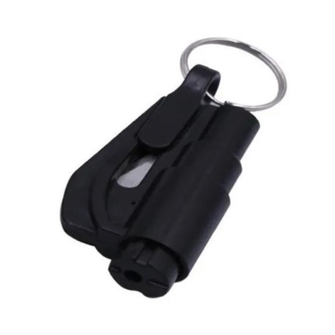 Llavero Seguridad Auto Rompe Vidrio - Corta Cinturón-0