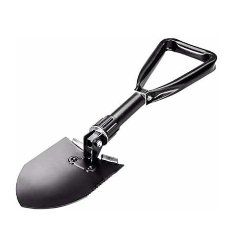 Pala Portátil Plegable Negra Estuche Camping Montañismo-0