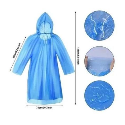 Capa Poncho Impermeable Lluvia Viento Standar Adulto Gorro-5