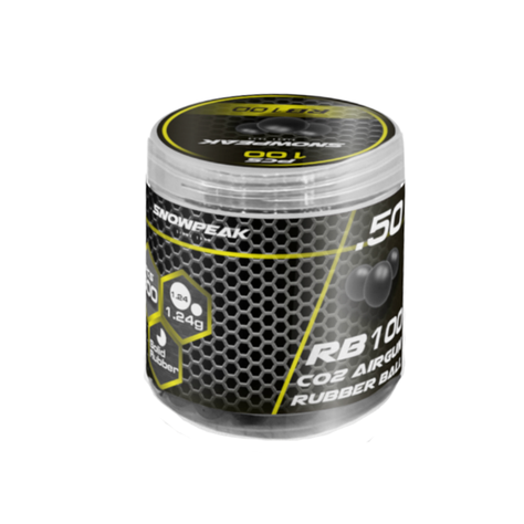 Bolas de goma SNOWPEAK reutilizables negras x100 uds (cal .50)-0