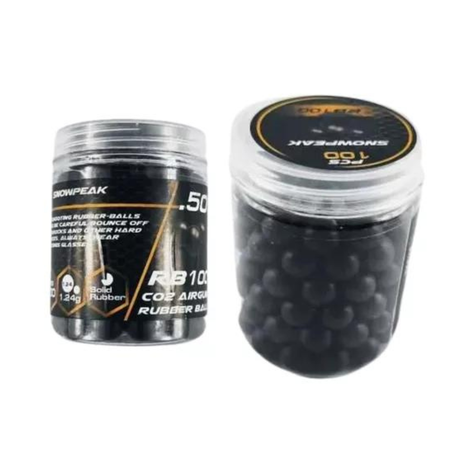 Bolas de goma SNOWPEAK reutilizables negras x100 uds (cal .50)-2