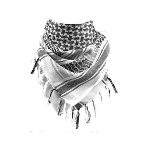 Shemagh Táctico Protector Cara 100% Algodón Gris -1