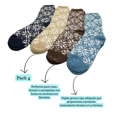 Pack De 4 Par Calcetines Largos De Hombre Térmicos Surtidos-1