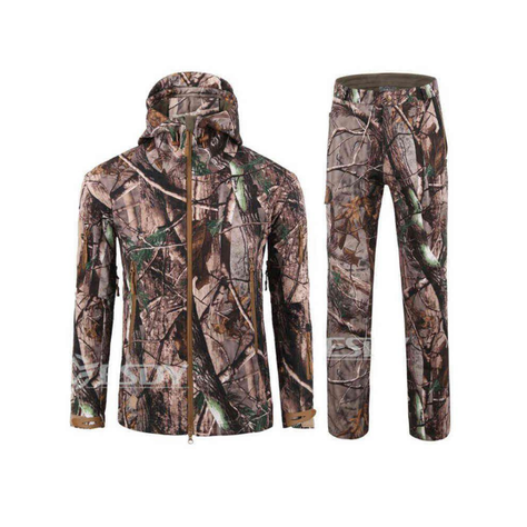 Conjunto Caza Softshell Repelente Agua Chaqueta + Pantalon-2