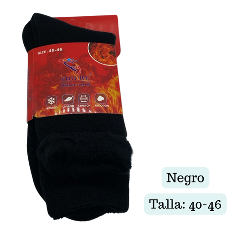 Pack 4 Calcetines Térmicos Polar Gruesos Terciopelo Suave-3