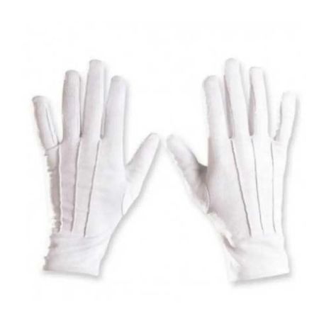 Guantes Blancos Formal Algodón Guardia De Honor Ceremonial-1
