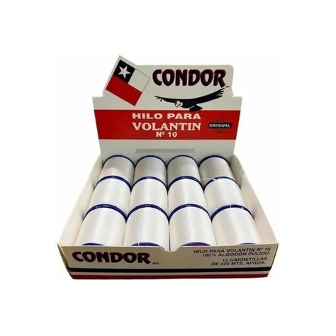 12 Hilo Carrete Volantin Condor 420m N°10 Fiestas Patrias-0