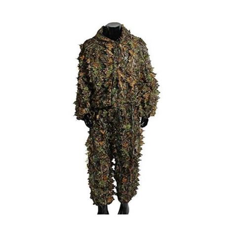 Traje Camuflaje Ghillie 3D Hojas Woodland Camuflaje Airsoft-0