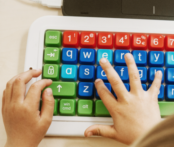 Teclado Clevy Junior Alto Contraste Colores-2