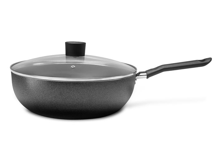 Wok Con Tapa 28cm 41L Brinox Ebony Negro-0