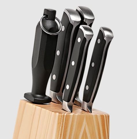 Set De 4 Cuchillos + Chaira Acero Inoxidable Brinox Infinity-2