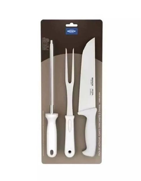 Bateria De Asado Acero Inoxidable 3 Piezas Brinox Precision-0