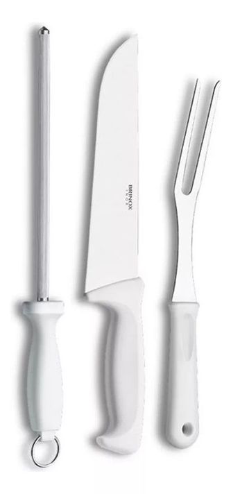 Bateria De Asado Acero Inoxidable 3 Piezas Brinox Precision-1