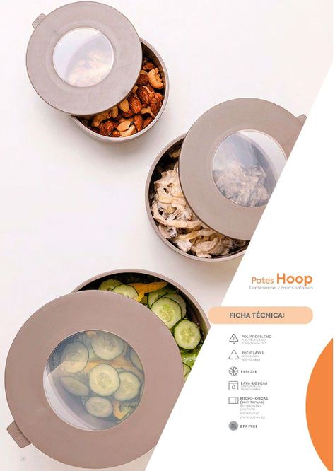 Juego De 3 Contenedores Linea Hoop Coza Gris-1