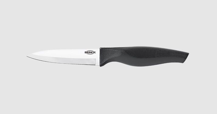 Cuchillo De Pelar 3 ½ Acero Inoxidable Brinox Cross Negro-1