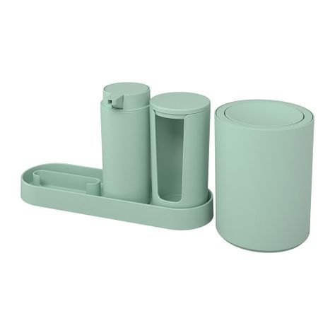 Set Organizador de Baño 4 Piezas Coza Serene Verde Jade-0