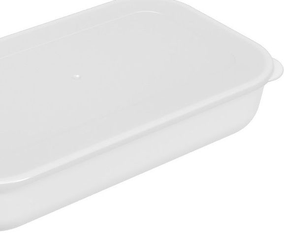 Bowl Rectangular Con Tapa 2,80 L De Plástico Essential Blanco-1