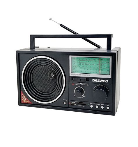 Radio Vintage Bluetooth 3banda Am/fm Usb Negro Daewoo Di-p18-0