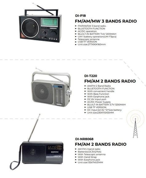 Radio Vintage Bluetooth 3banda Am/fm Usb Negro Daewoo Di-p18-1