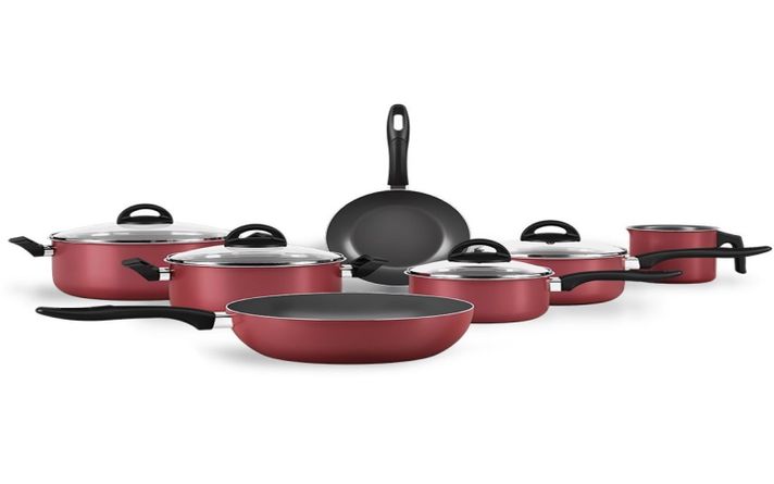 Bateria Cocina 11 Piezas Brinox Cherry-Chilli 1.6 mm Proflon-1