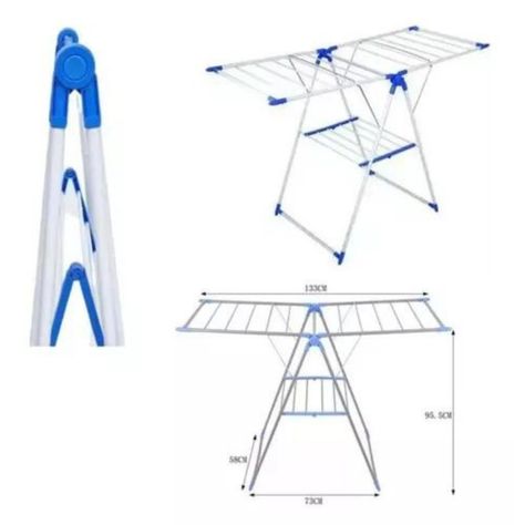 Tendedero Organizador Colgador Ropa Plegable 2 Niveles-1
