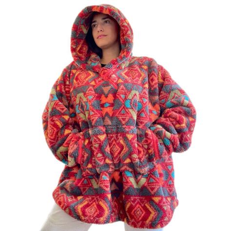 Polerón Estampado Corderito polar con gorro invierno Oversize-0
