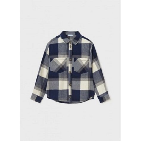 Camisa de Cuadros Niña Azul-2
