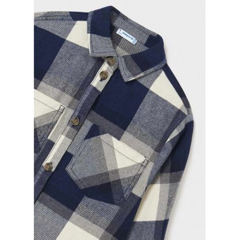 Camisa de Cuadros Niña Azul-3