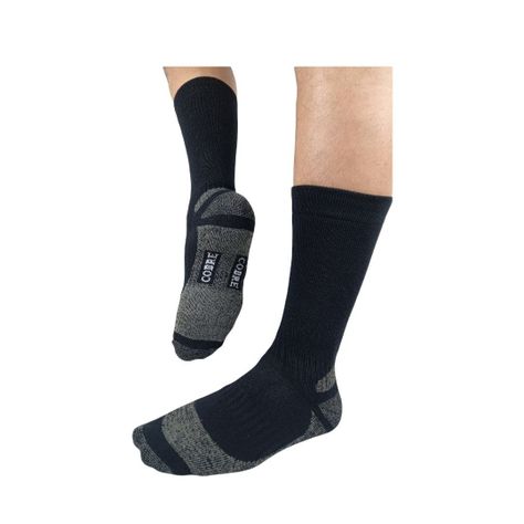 Pack De 2 Pares De Calcetines Cobre Bambú Grueso Gris/Azul-1
