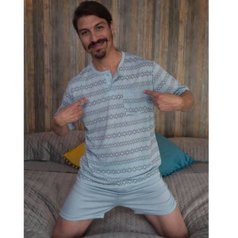 Pijama Algodón Hombre Primavera Verano-1
