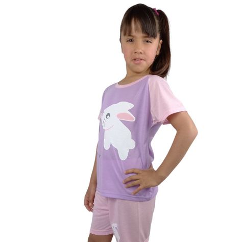Pijama Niña Conejo Blanco-1