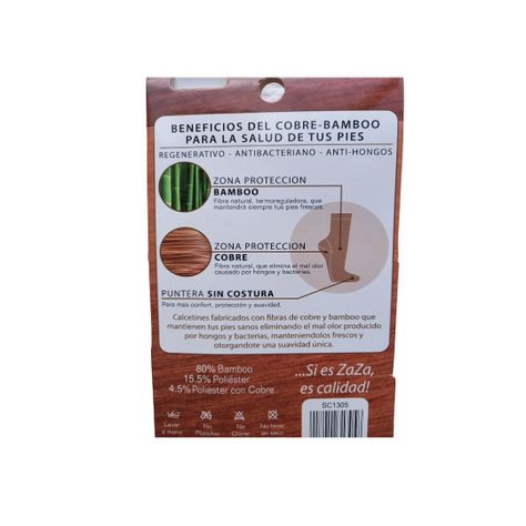 Pack De 3 Pares De Calcetines Hombre Cobre Bambu Tradicional Negro-2