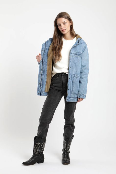 Chaqueta Con Gorro Mujer Niebla Froens-4
